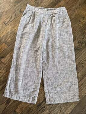 Rachel Comey x Target Cropped Herringbone Linen Blend Wide Leg Pants Size 12